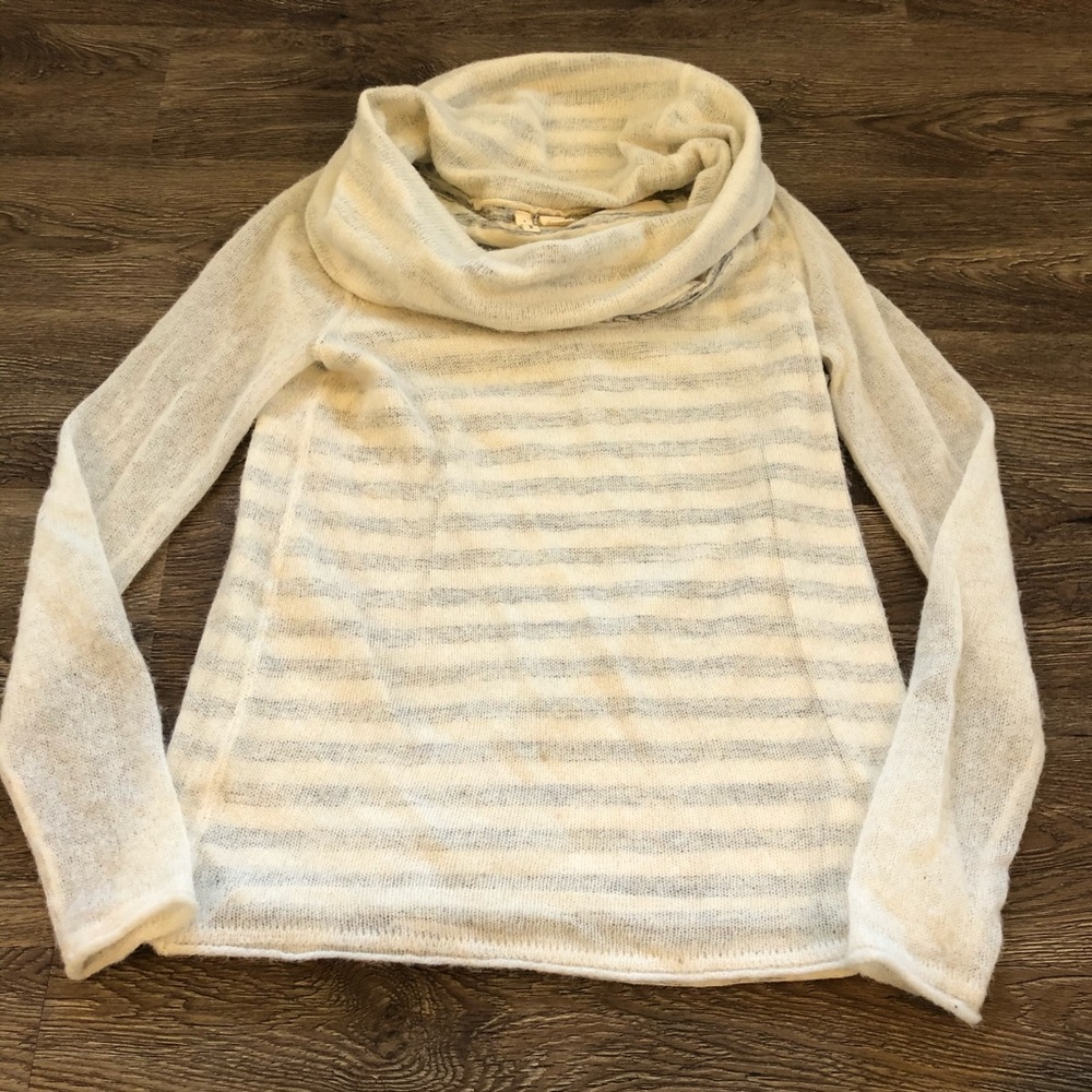 Anthropologie Moth Striped Cowl Sweater